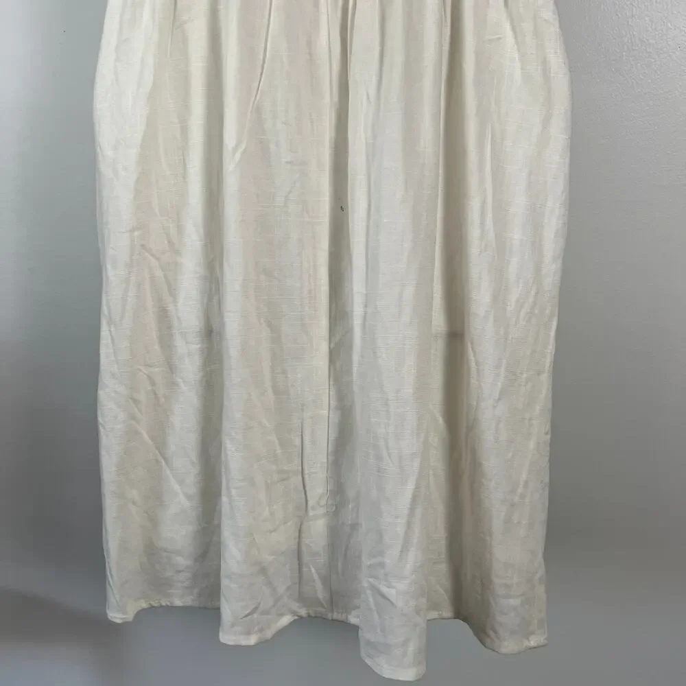 Art Class Girls' White Smocked Button-Front Dress - Size XXL - NWT